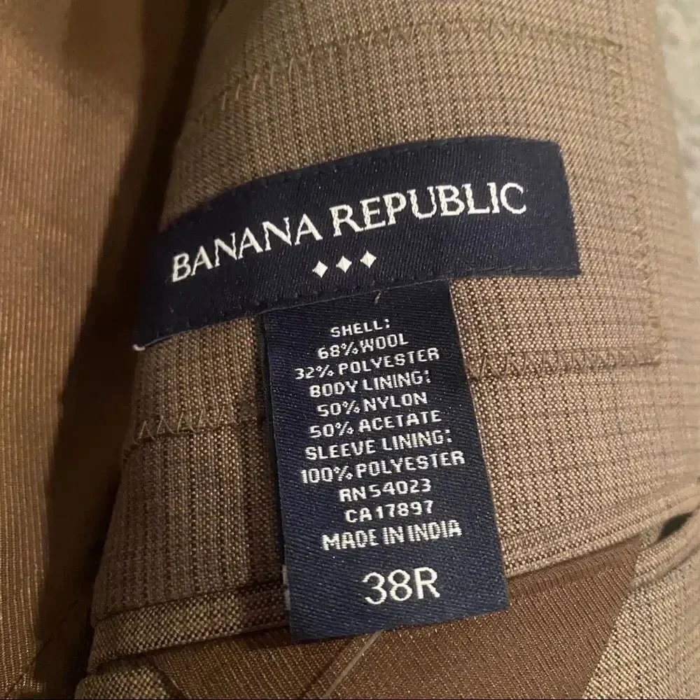 Banana Republic Wool Suit Coat Men’s Size 38